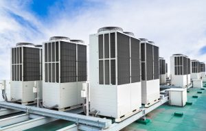 commercial-rooftop-HVAC-units-with-blue-sky